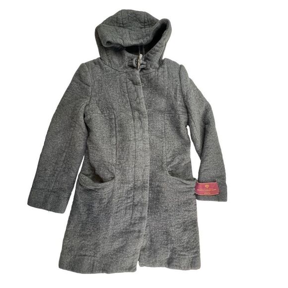 Babaton Womens Wool and Cashmere Blend Hooded Coat Jacket Gray Silver Size Small - Picture 3 of 12